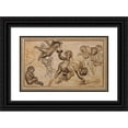 thumbnail image 1 of Caspar Franz Sambach 24x16 Black Ornate Framed Double Matted Museum Art Print Titled: Kinderbacchanal (1770-1780), 1 of 5