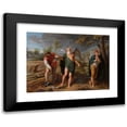 thumbnail image 1 of Caspar Jacob Van Opstal The Younger 18x14 Black Modern Framed Museum Art Print Titled - Allegory of Time, Work and Idleness, 1 of 5