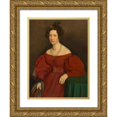 thumbnail image 1 of Caspar Jele 12x14 Gold Ornate Wood Frame and Double Matted Museum Art Print Titled - Women by Josef Baumgartner (1836), 1 of 4