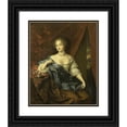 thumbnail image 1 of Caspar Netscher 15x18 Black Ornate Wood Framed Double Matted Museum Art Print Titled - Portrait of a Woman, Possibly a Member of the Van Citters Family (1674), 1 of 5