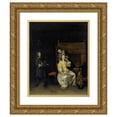 thumbnail image 1 of Caspar Netscher 15x18 Gold Ornate Wood Frame and Double Matted Museum Art Print Titled - Lady at Her Toilet (1658-1660), 1 of 4