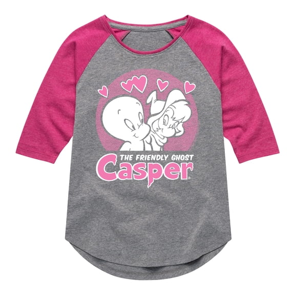 Casper And Wendy Love - Toddler And Youth Girls Raglan Graphic T-Shirt
