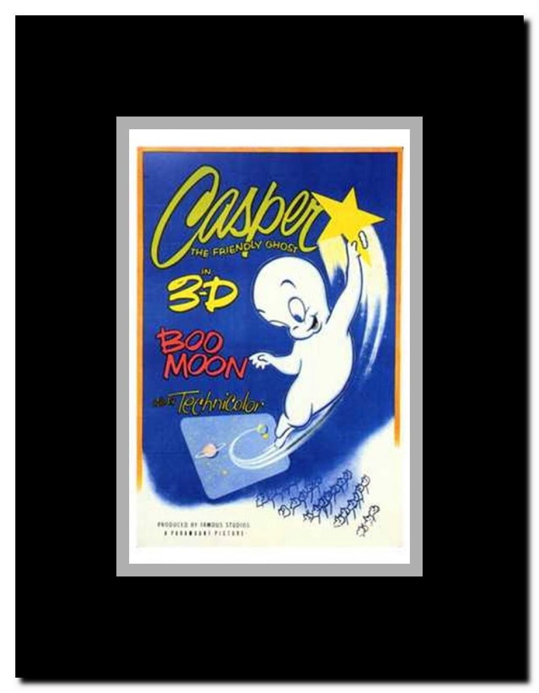 Casper Cartoon Framed Movie Poster