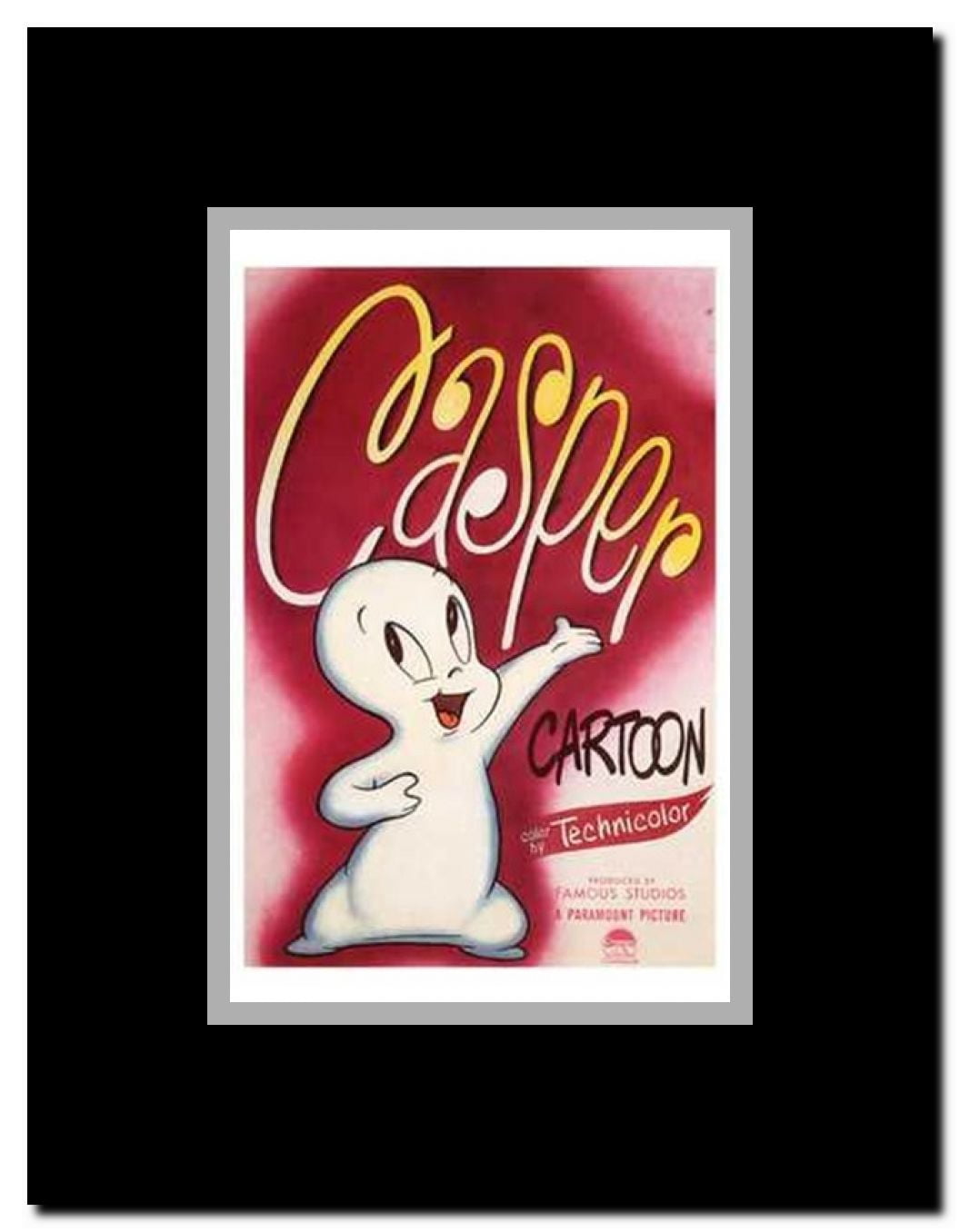 Casper Cartoon Framed Movie Poster