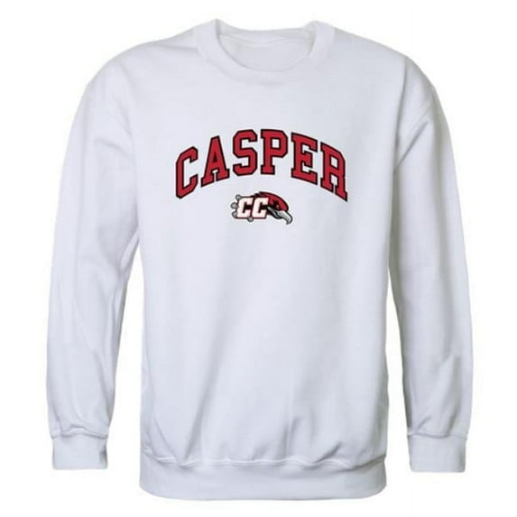 Casper College Thunderbirds Campus Crewneck Sweatshirt, White - Large