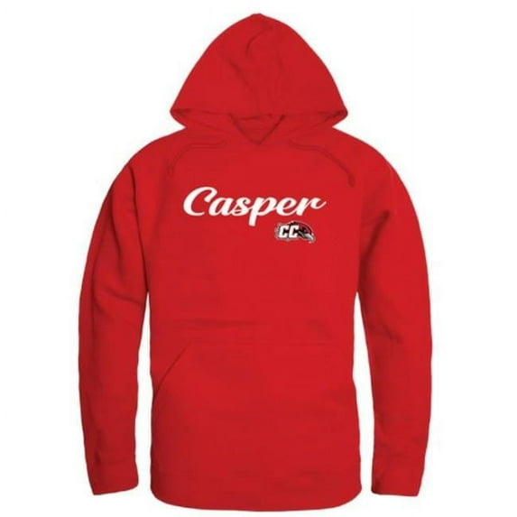Casper College Thunderbirds Script Hoodie, Red - 2XL