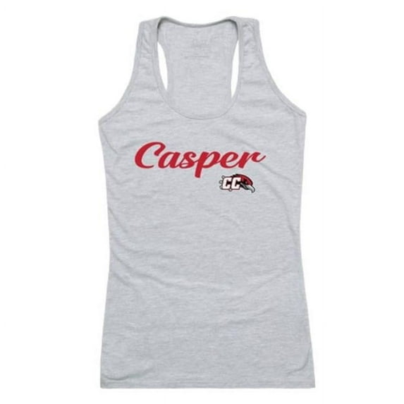 Casper College Thunderbirds Script Tank Top, Heather Grey - Small