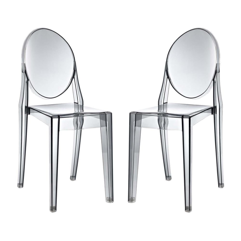 Ethereal Clear Acrylic Side Chair Set of 2 - Modern Design