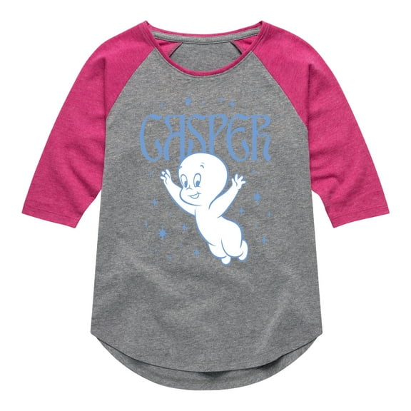 Casper Flying Stars - Toddler And Youth Girls Raglan Graphic T-Shirt