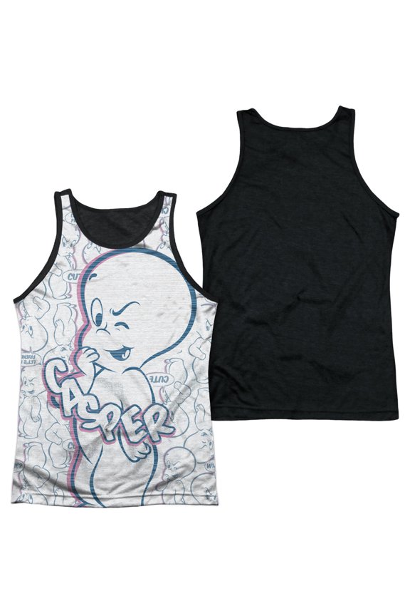 Casper - Friendly Ghost - Black Back Tank Top - Medium