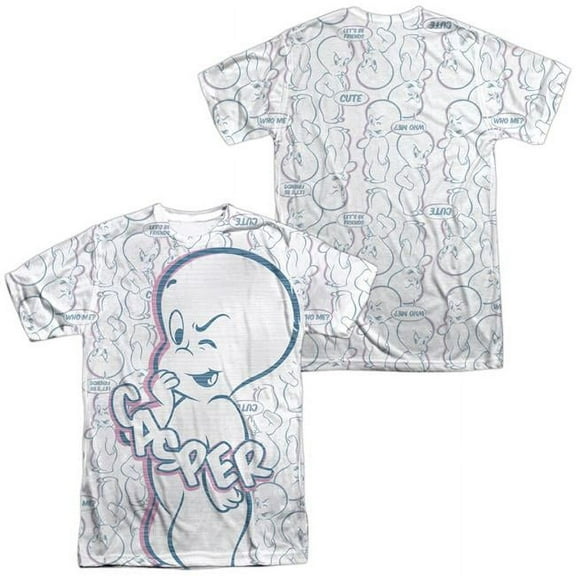 Casper - Friendly Ghost (Front/Back Print) - Short Sleeve Shirt - Medium