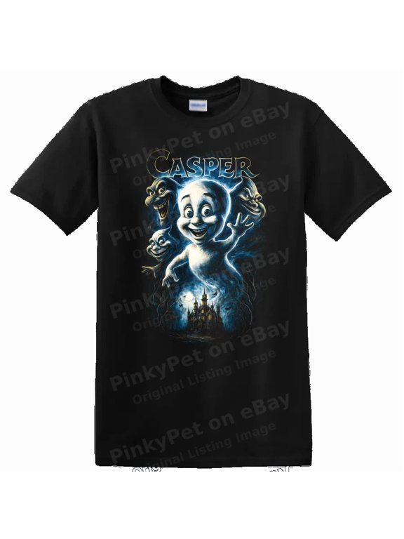 Casper Ghost Movie T Shirt Cute Haunted House Blue Glow Tee