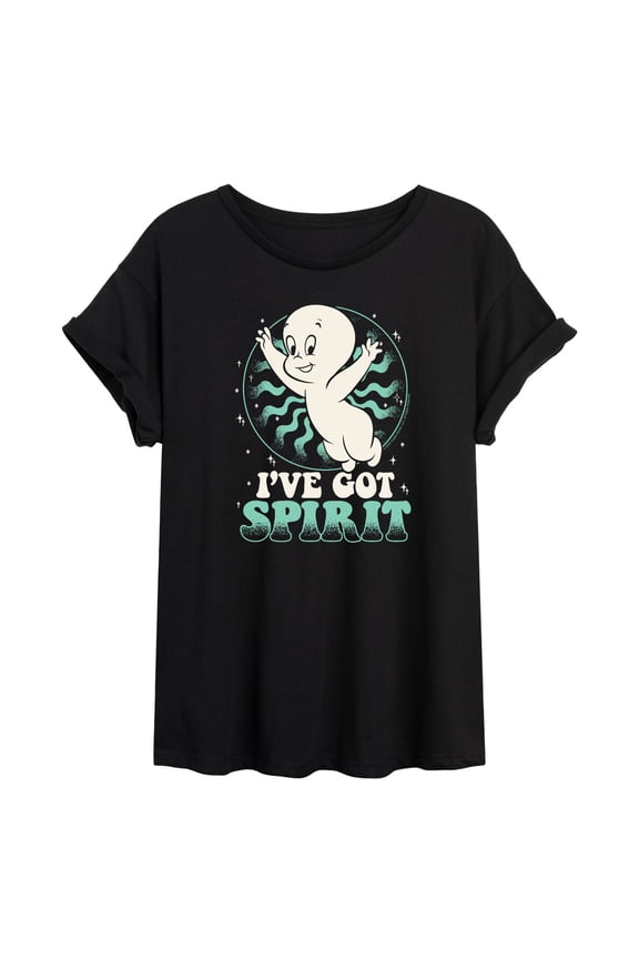 - I've Got Spirit - Juniors Oversized Graphic T-Shirt