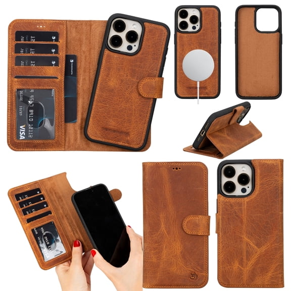 Casper Leather iPhone 15 Pro Max Wallet Case | MagSafe