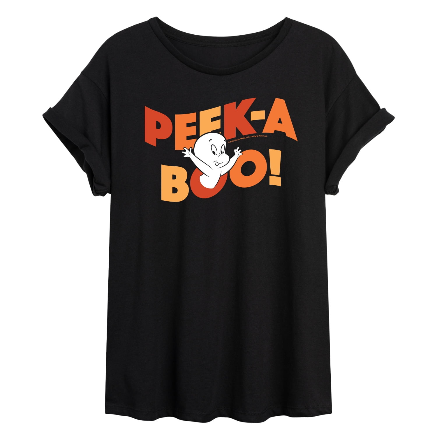 Casper - Peek A Boo - Juniors Oversized Graphic T-Shirt - Walmart.com