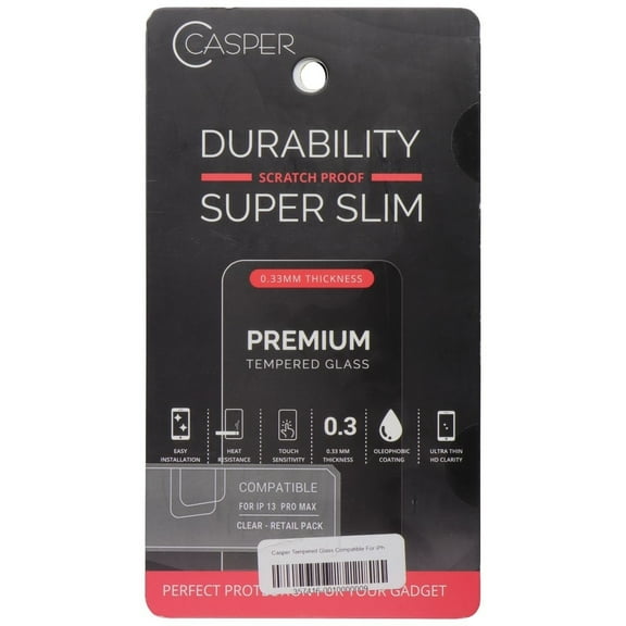 Casper Super Slim Scratch Proof Tempered Glass for iPhone 13 Pro Max