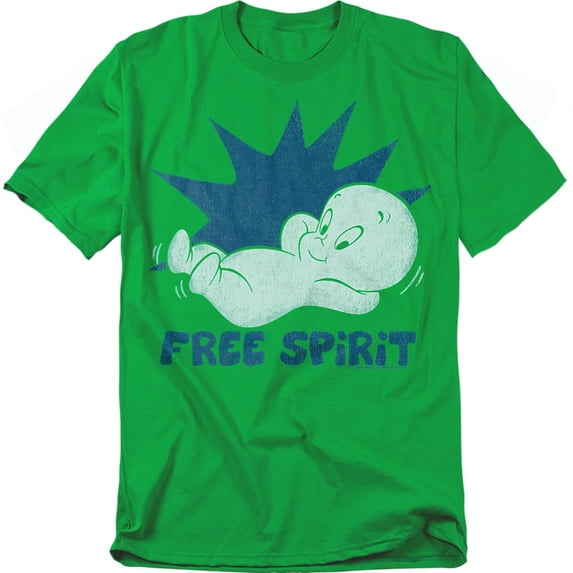 Casper T-Shirt Free Spirit Unisex Graphic Tee For Men & Women Kelly Green 