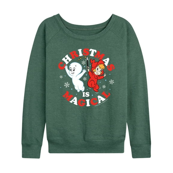 Casper The Friendly Ghost - Christmas Is Magical - Women's Lightweight French Terry Long Sleeve Shirt