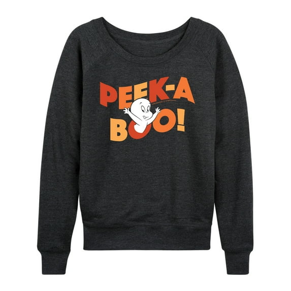 Casper The Friendly Ghost - Halloween - Peek A Boo - Women's Lightweight French Terry Long Sleeve Shirt