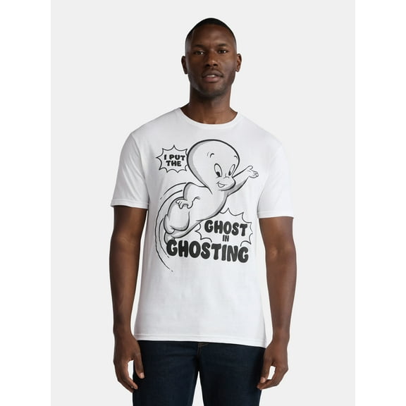 Casper The Friendly Ghost, Men's & Big Men's Halloween Graphic Tee, Call Me, Sizes XS-3XL