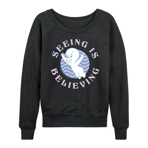 Casper The Friendly Ghost - Seeing Is Believing - Women's Lightweight French Terry Long Sleeve Shirt