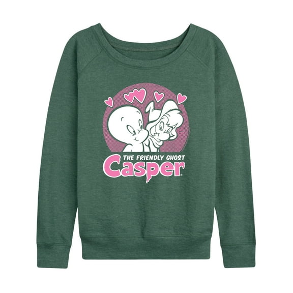 Casper The Friendly Ghost - Valentine's Day - Casper & Wendy - Women's Lightweight French Terry Long Sleeve Shirt
