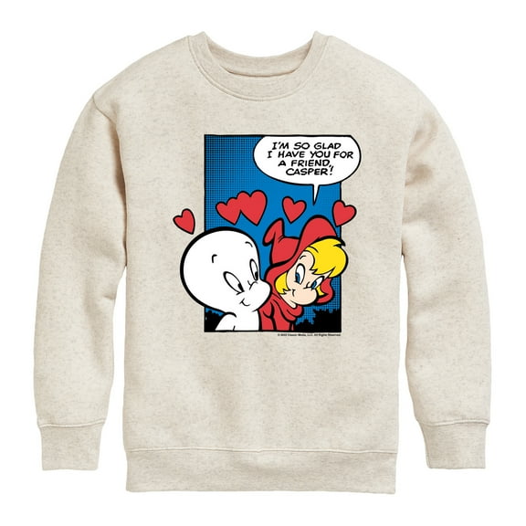 Casper Wendy Comic Panel  - Toddler And Youth Crewneck Fleece Sweatshirt