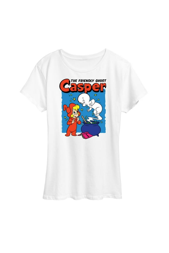 - Casper And Wendy With Logo - Women's Short Sleeve Graphic T-Shirt