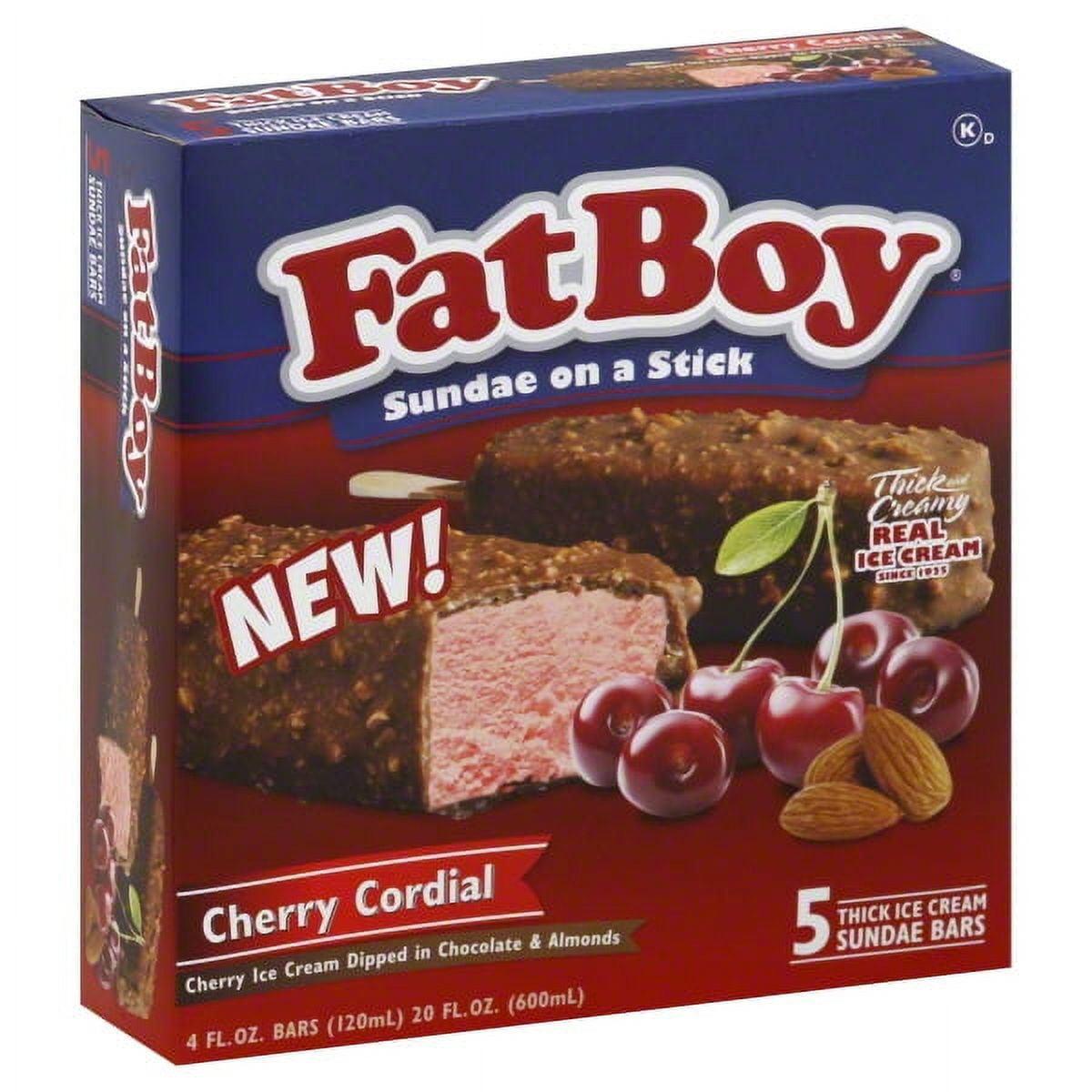 Caspers Ice Cream FatBoy Sundae on a Stick, 5 ea