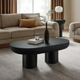 thumbnail image 1 of Caspian Oval Concrete Coffee Table in Black, 1 of 10