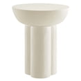 thumbnail image 1 of Caspian Round Concrete Side Table in White, 1 of 10