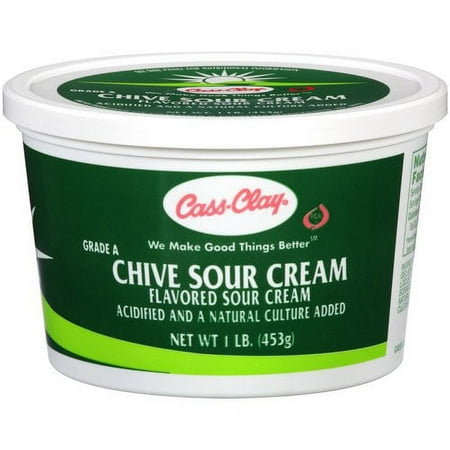 Cass-Clay Chive Flavored Sour Cream, 16 Oz.