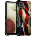 thumbnail image 1 of Cass Creations Case Compatible for Samsung Galaxy A12, Hybrid Shockproof Bumper Protective Phone Cover - American Flag, 1 of 5