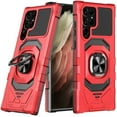 thumbnail image 1 of Cass Creations Case for Samsung Galaxy S22 ULTRA 5G, Advanced Armor Full Body Hybrid Shock Proof Bumper Protective Phone Cover - Red, 1 of 5
