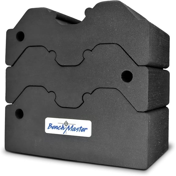 BenchMaster 3 Piece Bench Block (2.5", 4.5", and 7.5"), Adjustable, Precision-Enhancing Rifle Rest, Recoil Reduction, Lightweight, Weather & Heat -Resistant