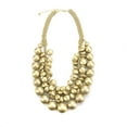 thumbnail image 1 of Luxurious Gold Tone Beaded Statement Necklace with Woven Chain Design Jewelry Necklace Gold, 1 of 7