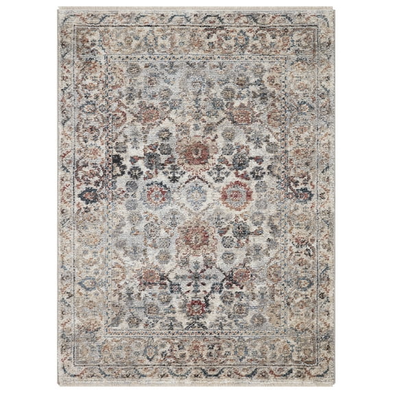 Cassandra Ivory 3 ft. x 5 ft. Traditional Area Rug
