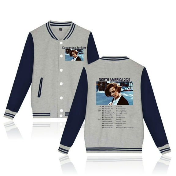 Cassandra Jenkins Tour 2024 Baseball Jacket Fashion Clothes Unisex Long Sleeve