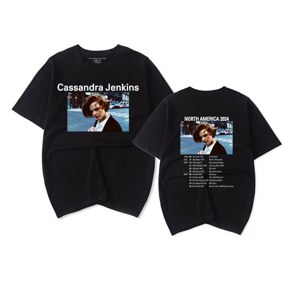 Cassandra Jenkins Tour 2024 T-shirt Women Men Casual Fashion Album Short Sleeve Tee