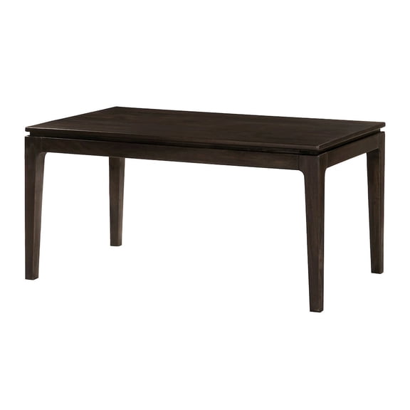 Cassandra Small Rectangular Dining Table in Modern Barista Brown Solid Wood