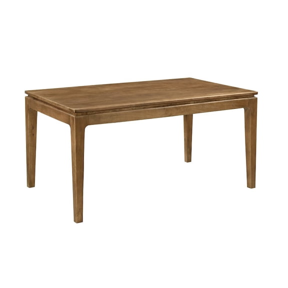 Cassandra Small Rectangular Dining Table in Modern Spice Tan Solid Wood