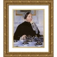 thumbnail image 1 of Cassatt, Mary 12x14 Gold Ornate Wood Framed with Double Matting Museum Art Print Titled - Lady At The Tea Table 1883, 1 of 4