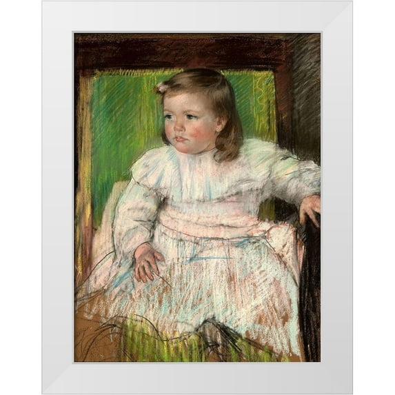 Cassatt, Mary 12x14 White Modern Wood Framed Museum Art Print Titled - Pink Sash