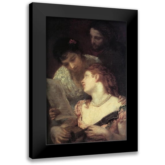 Cassatt, Mary 13x18 Black Modern Framed Museum Art Print Titled - A Musical Party 1874