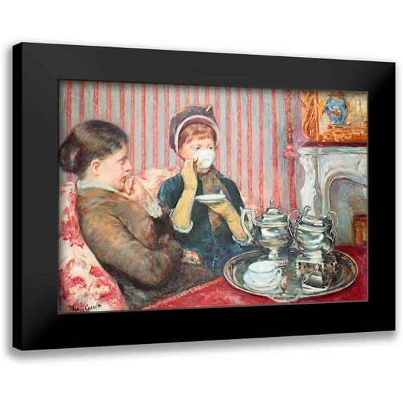 Cassatt, Mary 14x11 Black Modern Framed Museum Art Print Titled - A Cup Of Tea 1880