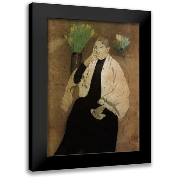 Cassatt, Mary 14x18 Black Modern Framed Museum Art Print Titled - Portrait Of The Artists Mother 1890