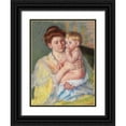 thumbnail image 1 of Cassatt, Mary 15x18 Black Ornate Wood Framed with Double Matting Museum Art Print Titled - Baby John with Forefinger in His Mouth, 1 of 4