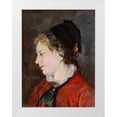 thumbnail image 1 of Cassatt, Mary 15x18 White Modern Wood Framed Museum Art Print Titled - Portrait of Madame Sisley, 1 of 4