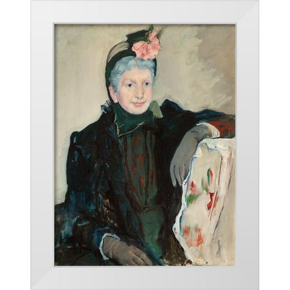 Cassatt, Mary 15x18 White Modern Wood Framed Museum Art Print Titled - Portrait of an Elderly Lady