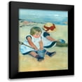 thumbnail image 1 of Cassatt, Mary 19x24 Black Modern Framed Museum Art Print Titled - Children Playing on the Beach, 1 of 5